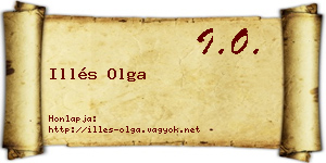 Illés Olga névjegykártya