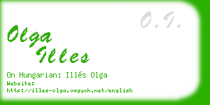 olga illes business card