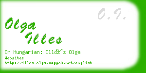olga illes business card